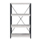 43" 4-Shelf Bookshelf with Metal Frame, White and Black By Casagear Home