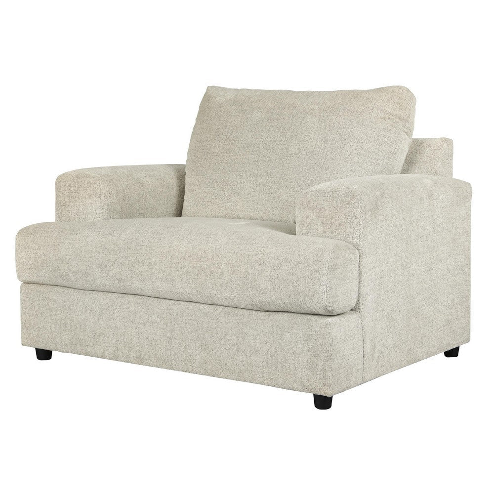 Ashley Oversized chair Fabric Upholstered T Cushion Seat Light Gray BM209663