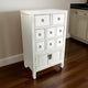 Tall Dresser Chest | Wood | 8 Drawers | 2 Doors | White