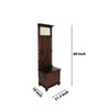 Molded Wooden Frame Hall Tree with Lift Top Box and Mirror Insert Brown By Casagear Home BM210155