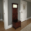 Hall Tree | Wood Frame | Lift Top Box | Mirror Insert | Brown