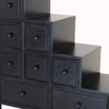 32’ 8 Drawer Wooden Reversible Step Chest Antique Black By Casagear Home BM210158