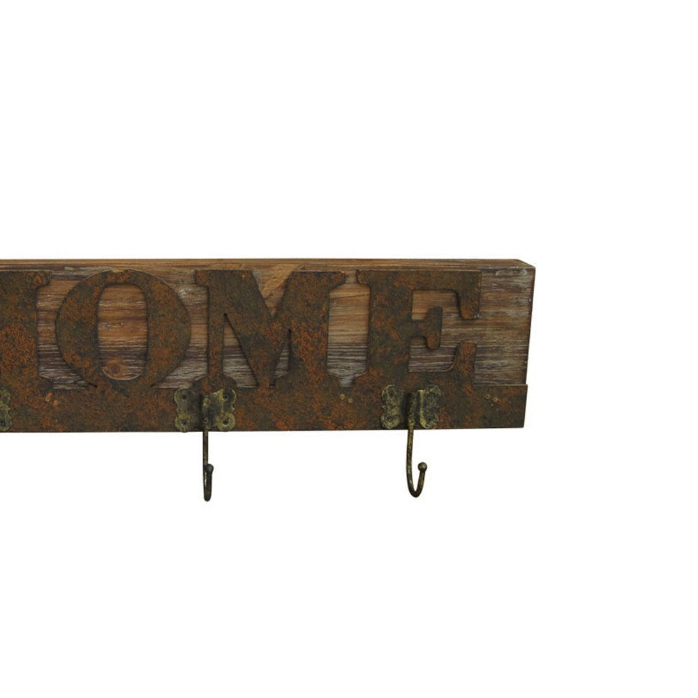 Traditional Wooden Rustic Plaque with Home Engraved Brown BM210369