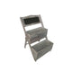 Transitional Style Wooden 2 Tier Garden Shelf with White Wash Finish, Brown