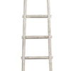 Transitional Style Wooden Decor Ladder with 5 Steps White By Casagear Home BM210391