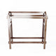 Quilt Rack | Mission Style | 3 Hanging Bars | Scrolled Top | Brown