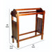 Quilt Rack | Mission Style | 3 Hanging Bars | Scrolled Top | Brown