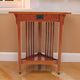 Corner Table | Mission Style | 1 Drawer | Bottom Shelf | Brown