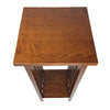 Flower Stand | Wood | 30" | Bottom Shelf | Slatted Sides | Brown
