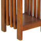 Flower Stand | Wood | 30" | Bottom Shelf | Slatted Sides | Brown