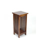 Flower Stand | Wood | 25" | Slatted Sides | Bottom Shelf | Brown