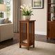 Flower Stand | Wood | 25" | Slatted Sides | Bottom Shelf | Brown