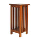 Flower Stand | Wood | 25" | Slatted Sides | Bottom Shelf | Brown