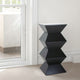 Pedestal | Contemporary Style | Faceted | Square Top | Black