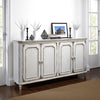 Cabinet | 4 Panel Doors | Fluted Detail | Antique White