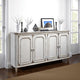 Cabinet | 4 Panel Doors | Fluted Detail | Antique White
