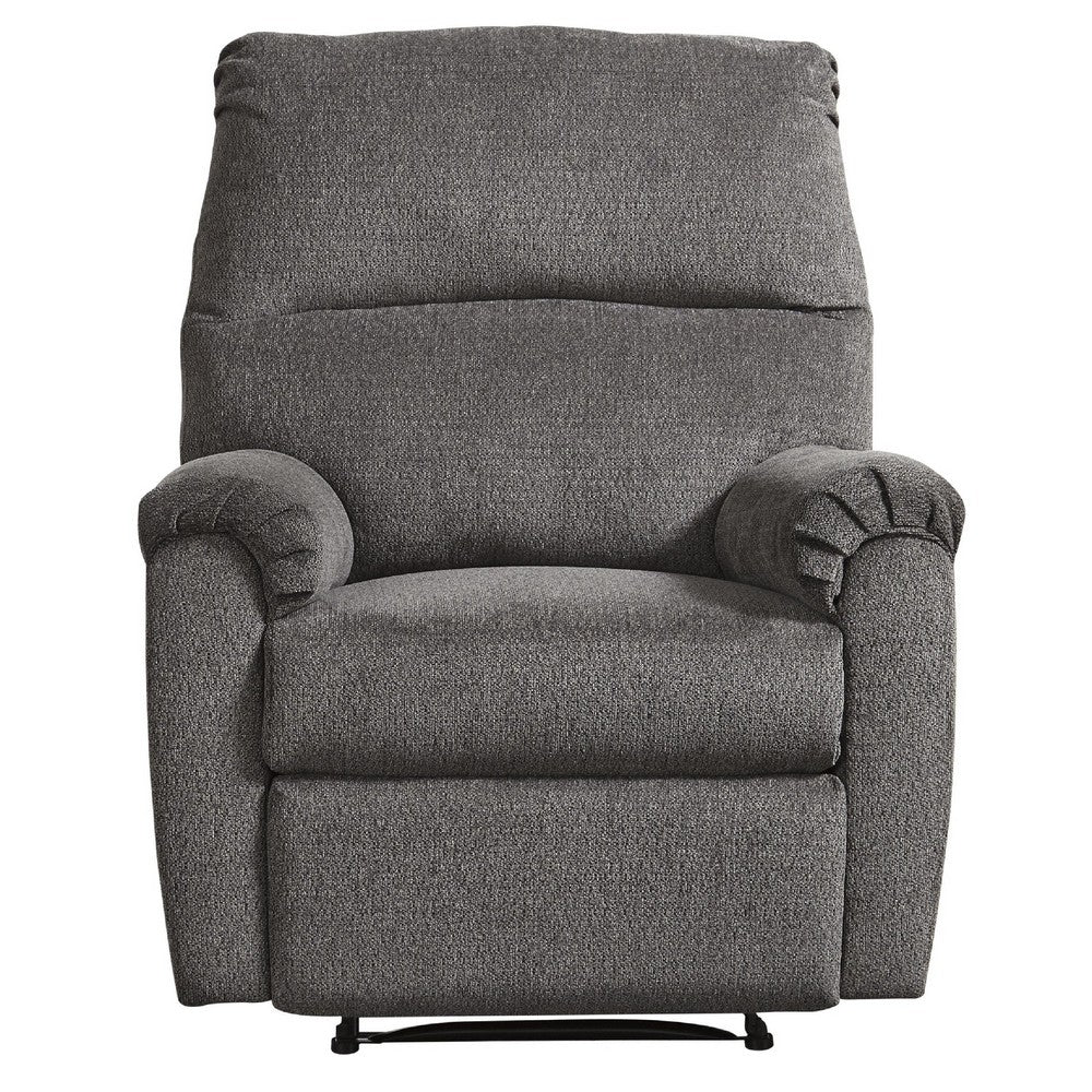 Recliner | Zero Wall | Pillow Top Arms | Fabric Upholstered | Gray
