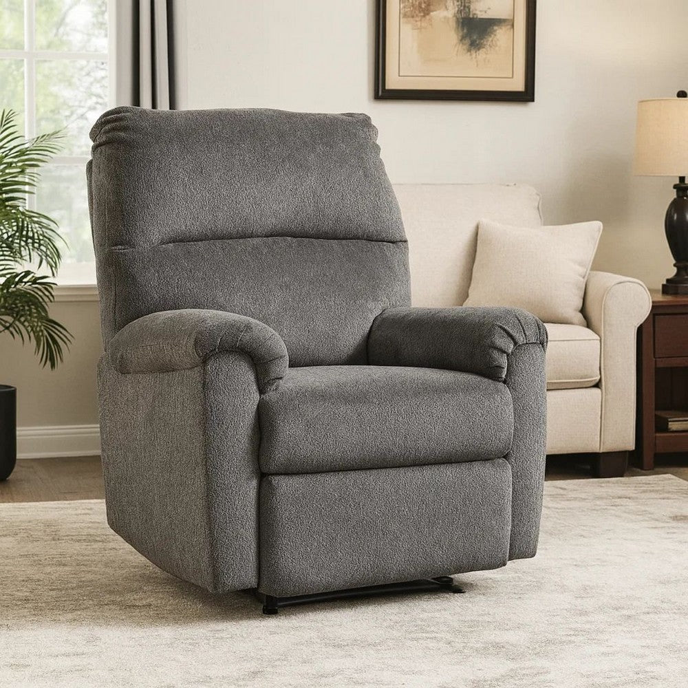 Recliner | Zero Wall | Pillow Top Arms | Fabric Upholstered | Gray