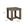 Trestle Base End Table, Taupe Brown By Casagear Home