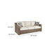 Ashley Sofa | Wicker Woven | Metal Frame | Fabric Cushions | Beige & Brown BM210822