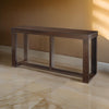 64" Sofa Table with Sled Base, Espresso Brown By Casagear Home