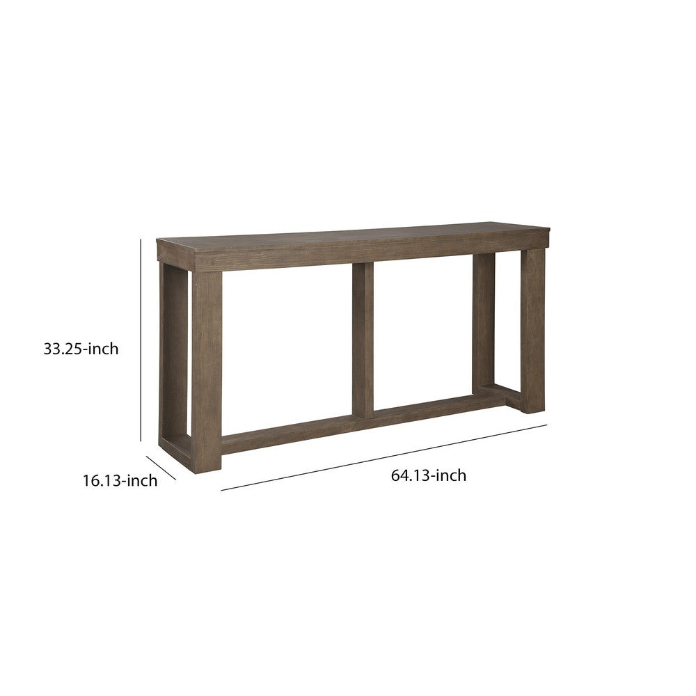Sofa Table | Rectangular | Sled Base | Wood | Light Brown BM210853