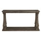 Rectangular Wooden Sofa Table with Square Baluster Legs Gray BM210854