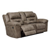 Loveseat | Wood Dual Recliner | Storage Console | Gray