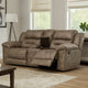 Loveseat | Wood Dual Recliner | Storage Console | Gray