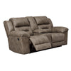Loveseat | Wood Dual Recliner | Storage Console | Gray