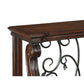 Wooden Sofa Table with 1 Bottom Shelf and Cabriole Legs Dark Brown By Casagear Home BM210969