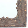 Quatrefoil Pattern Wood Mirror with Distressed Finish Silver and Brown BM211046