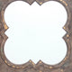 Quatrefoil Pattern Wood Mirror with Distressed Finish Silver and Brown BM211046