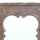 Quatrefoil Pattern Wood Mirror with Distressed Finish Silver and Brown BM211046