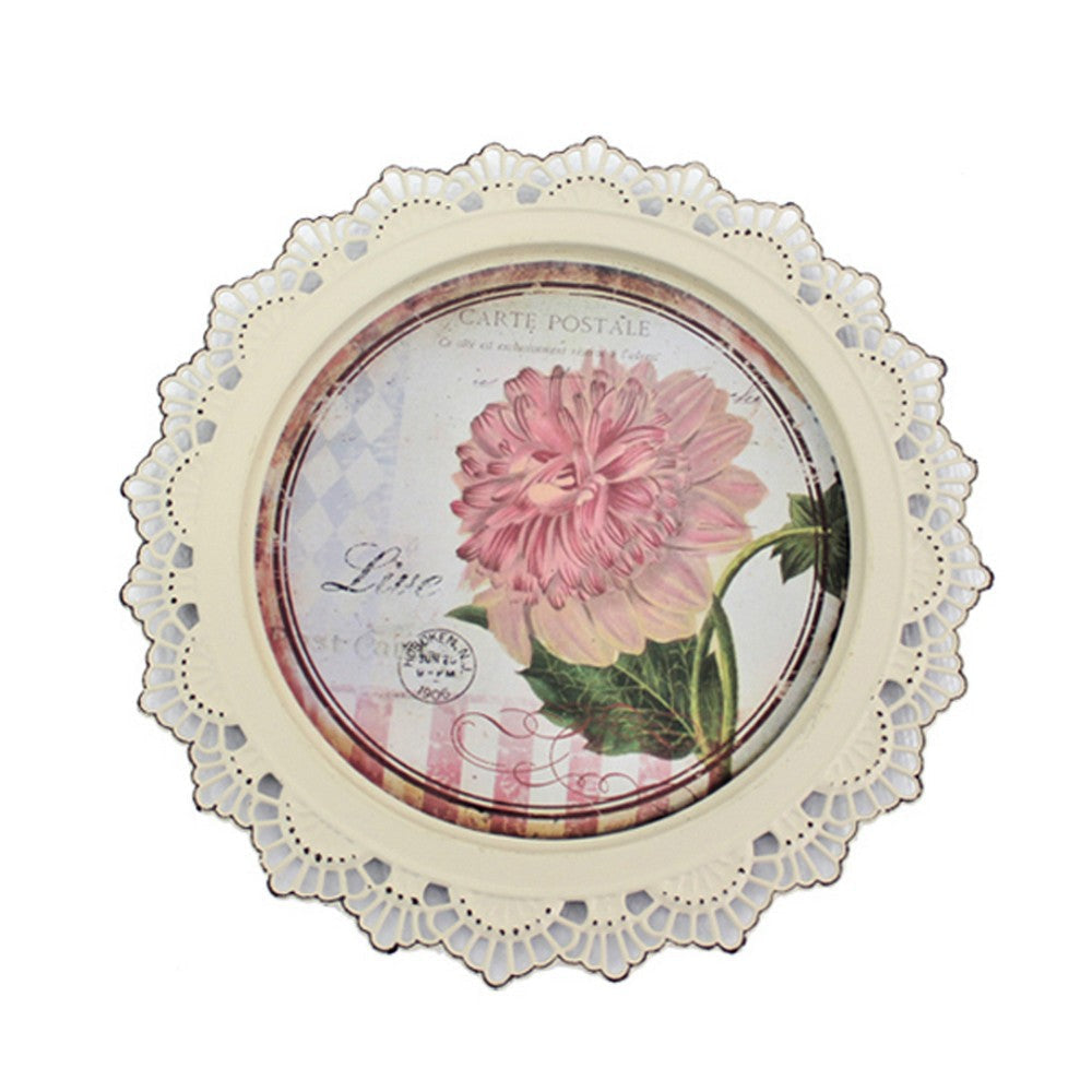 4 Piece Transitional Plate Design Wall Decor with Nature Theme Multicolor BM211057