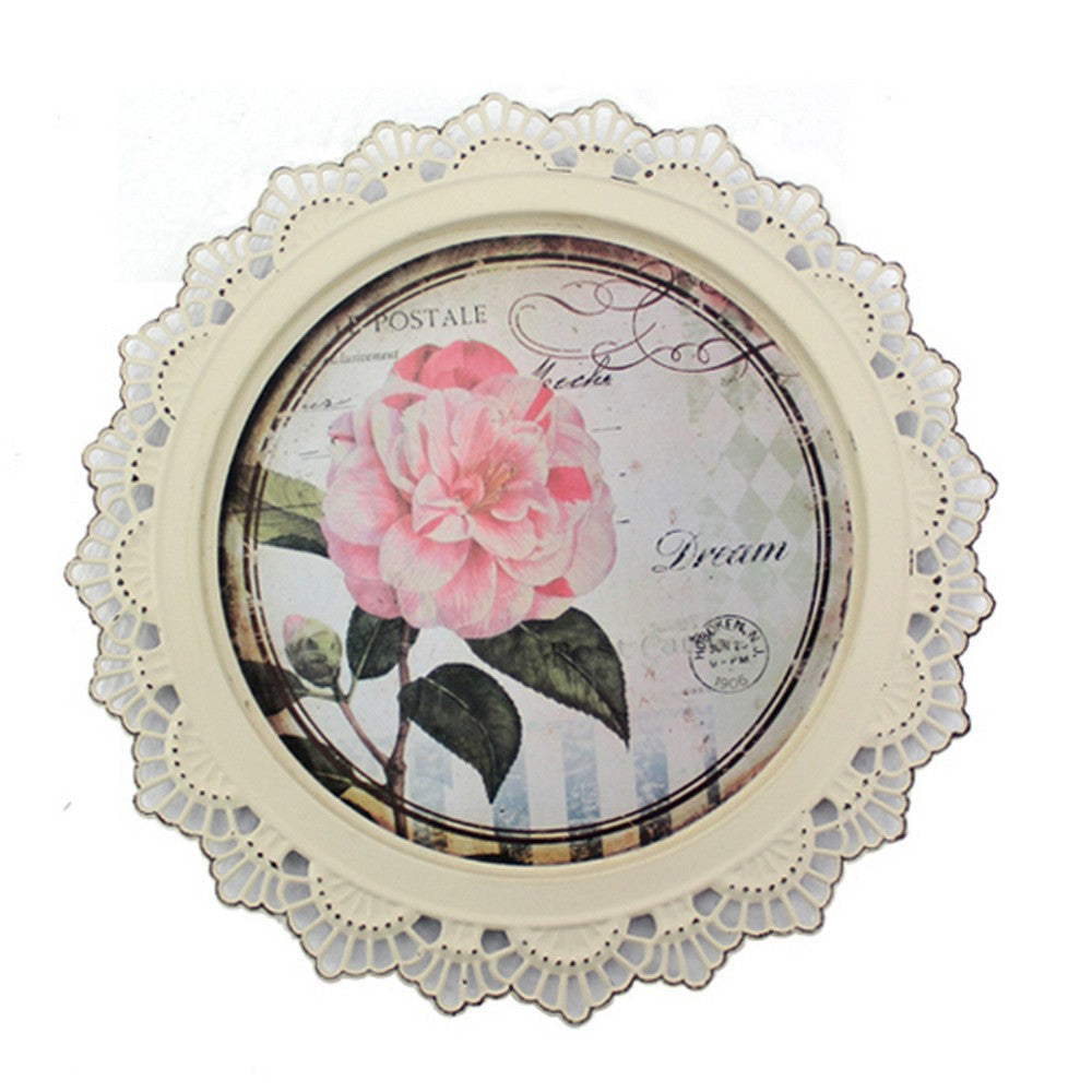 4 Piece Transitional Plate Design Wall Decor with Nature Theme Multicolor BM211057