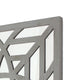 23 x 23 Mirrored Wall Decor with Geometric Wood Cut Out Gray BM211075