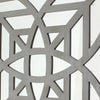 23 x 23 Mirrored Wall Decor with Geometric Wood Cut Out Gray BM211075