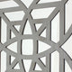 23 x 23 Mirrored Wall Decor with Geometric Wood Cut Out Gray BM211075