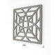 23 x 23 Mirrored Wall Decor with Geometric Wood Cut Out Gray BM211075