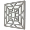23 x 23 Mirrored Wall Decor with Geometric Wood Cut Out, Gray