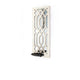 17 Inch Mirrored Wall Art, Candle Holder Sconce, Lattice Design, White