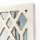17 Inch Mirrored Wall Art Candle Holder Sconce Lattice Design White BM211083