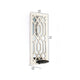 17 Inch Mirrored Wall Art Candle Holder Sconce Lattice Design White BM211083