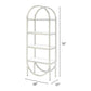 78" 4 Tier Arc Shape Wood and Metal Bookshelf, White and Gold By Casagear Home