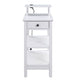 Wooden Frame Side Table with 3 Open Compartments and 1 Drawer White BM211112