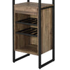 69" 3 Shelf Wood And Metal Wine Rack, Brown And Black By Casagear Home