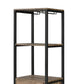 69" 3 Shelf Wood And Metal Wine Rack, Brown And Black By Casagear Home