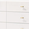 51 6-Drawer Double Dresser with Hairpin Legs White By Casagear Home BM211214