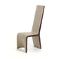 Wood Dining Chair Long Tilted Back Set of 2 Ebony Brown Taupe Gray By Casagear Home BM211237